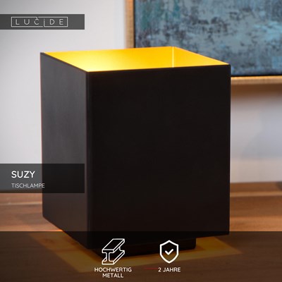 Lucide SUZY - Tischlampe - 1xE14 - Schwarz